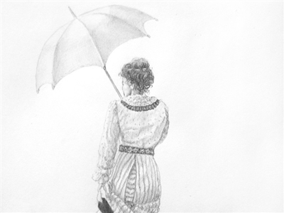 Côte d'Azur _ Femme à l'ombrelle
